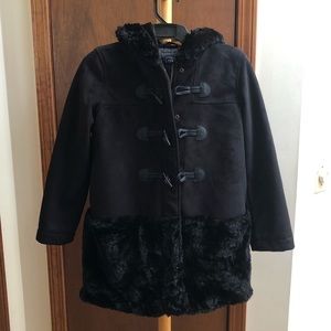 Gap Girl’s Black Fancy Long Winter Coat